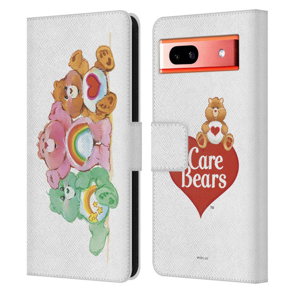 Care Bears Classic Group Leather Book Wallet Case Cover For Google Pixel 7a