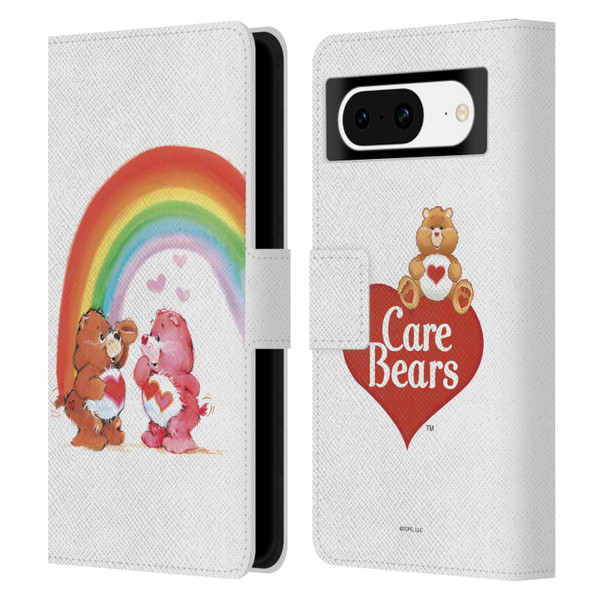 Care Bears Classic Rainbow Leather Book Wallet Case Cover For Google Pixel 8