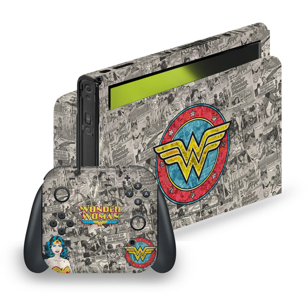 Wonder Woman DC Comics Comic Book Cover Vintage Collage Vinyl Sticker Skin Decal Cover for Nintendo Switch OLED