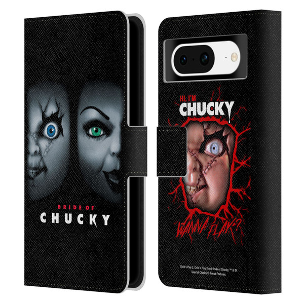 Bride of Chucky Key Art Poster Leather Book Wallet Case Cover For Google Pixel 8