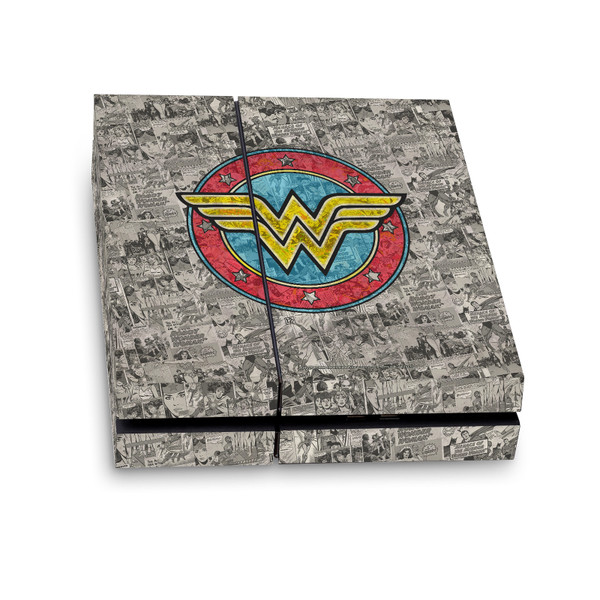 Wonder Woman DC Comics Comic Book Cover Vintage Collage Vinyl Sticker Skin Decal Cover for Sony PS4 Console