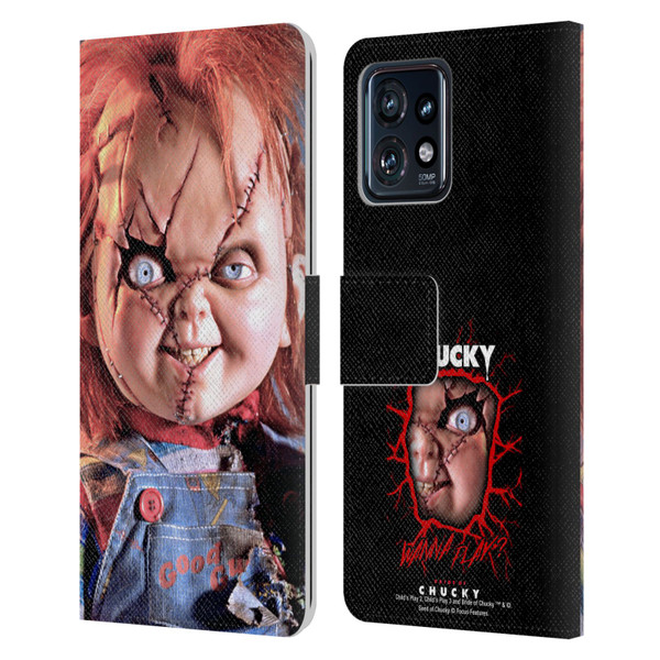 Bride of Chucky Key Art Doll Leather Book Wallet Case Cover For Motorola Moto Edge 40 Pro