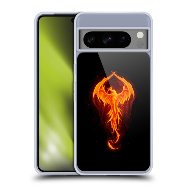 Christos Karapanos Dark Hours Dragon Phoenix Soft Gel Case for Google Pixel 8 Pro