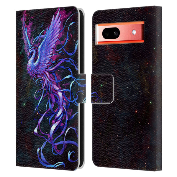 Christos Karapanos Mythical Phoenix Leather Book Wallet Case Cover For Google Pixel 7a