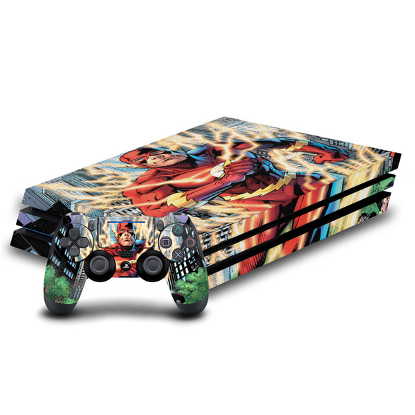 The Flash DC Comics Comic Book Art Flashpoint Vinyl Sticker Skin Decal Cover for Sony PS4 Pro Bundle
