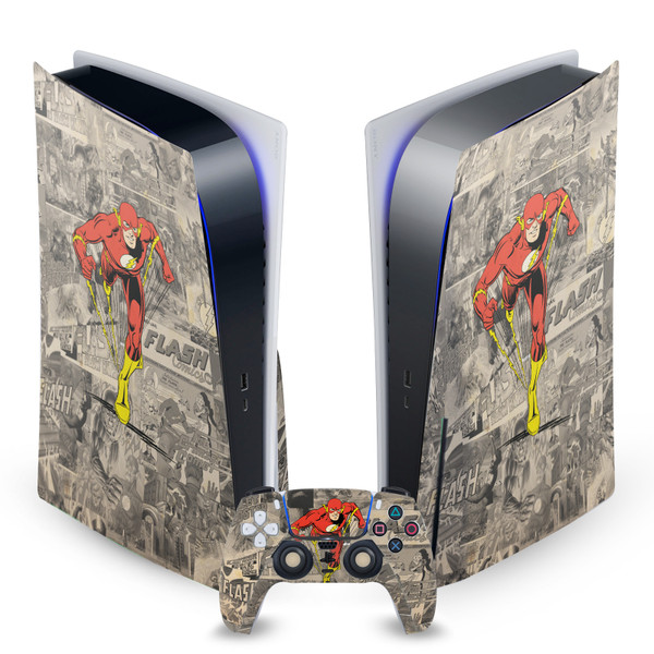 The Flash DC Comics Comic Book Art Character Collage Vinyl Sticker Skin Decal Cover for Sony PS5 Disc Edition Bundle