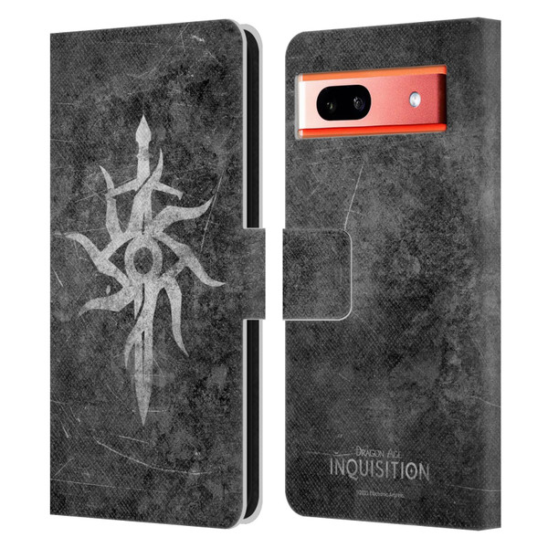 EA Bioware Dragon Age Inquisition Graphics Distressed Symbol Leather Book Wallet Case Cover For Google Pixel 7a