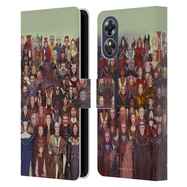 EA Bioware Dragon Age Inquisition Graphics Cast Of Thousands Leather Book Wallet Case Cover For OPPO A17