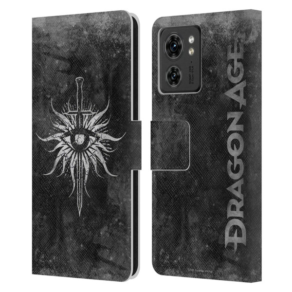 EA Bioware Dragon Age Heraldry Inquisition Distressed Leather Book Wallet Case Cover For Motorola Moto Edge 40