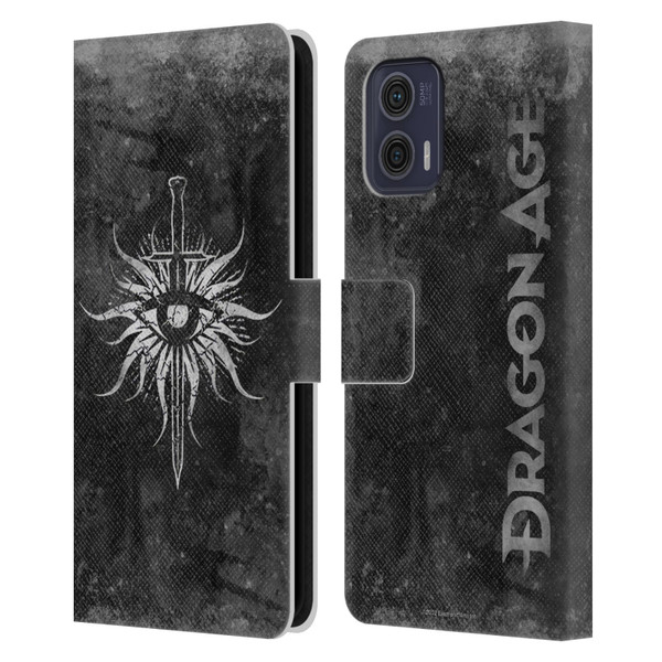 EA Bioware Dragon Age Heraldry Inquisition Distressed Leather Book Wallet Case Cover For Motorola Moto G73 5G