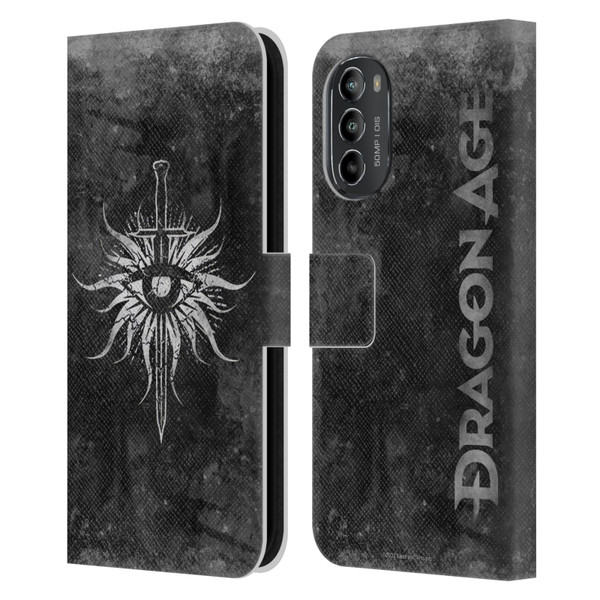 EA Bioware Dragon Age Heraldry Inquisition Distressed Leather Book Wallet Case Cover For Motorola Moto G82 5G