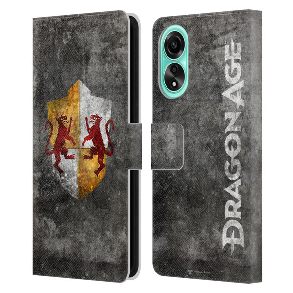 EA Bioware Dragon Age Heraldry Ferelden Distressed Leather Book Wallet Case Cover For OPPO A78 5G