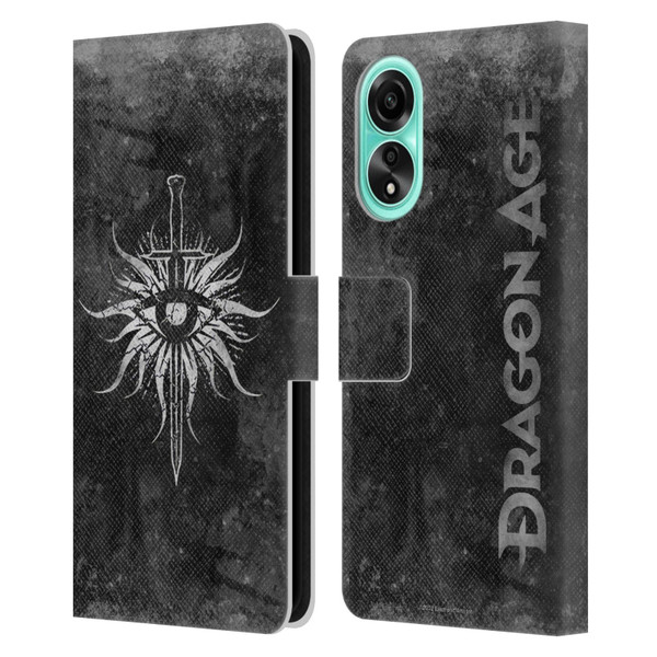 EA Bioware Dragon Age Heraldry Inquisition Distressed Leather Book Wallet Case Cover For OPPO A78 5G