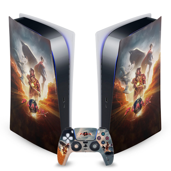 The Flash 2023 Graphic Art Key Art Vinyl Sticker Skin Decal Cover for Sony PS5 Digital Edition Bundle