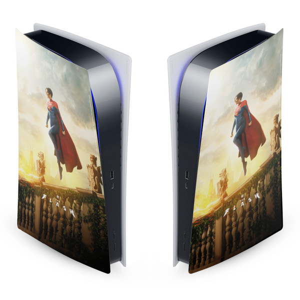 The Flash 2023 Graphic Art Supergirl Vinyl Sticker Skin Decal Cover for Sony PS5 Digital Edition Console
