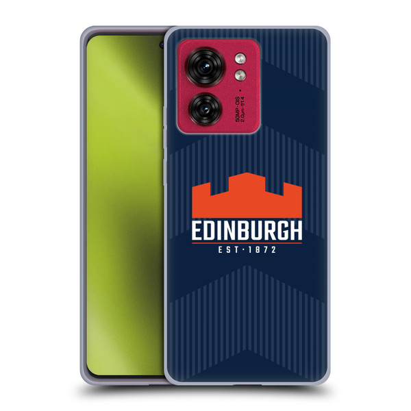 Edinburgh Rugby Graphics Lines Soft Gel Case for Motorola Moto Edge 40