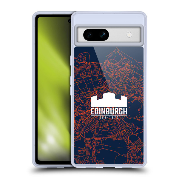 Edinburgh Rugby Graphics Map Soft Gel Case for Google Pixel 7a