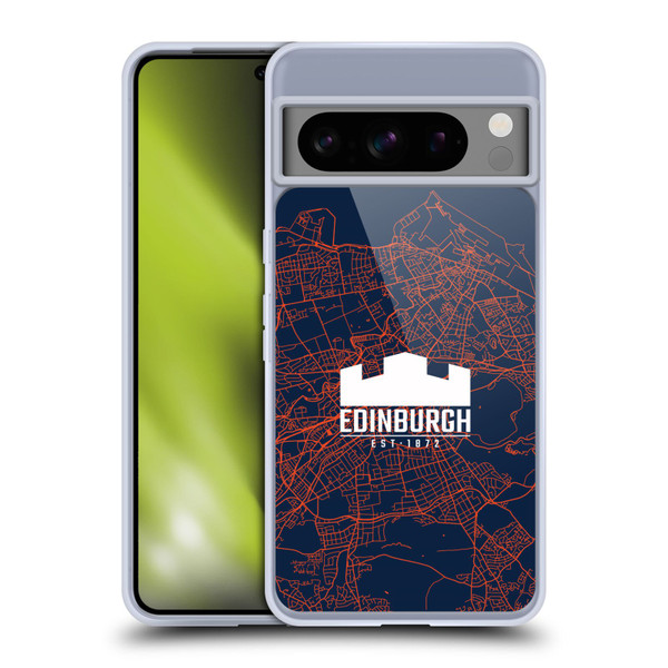 Edinburgh Rugby Graphics Map Soft Gel Case for Google Pixel 8 Pro