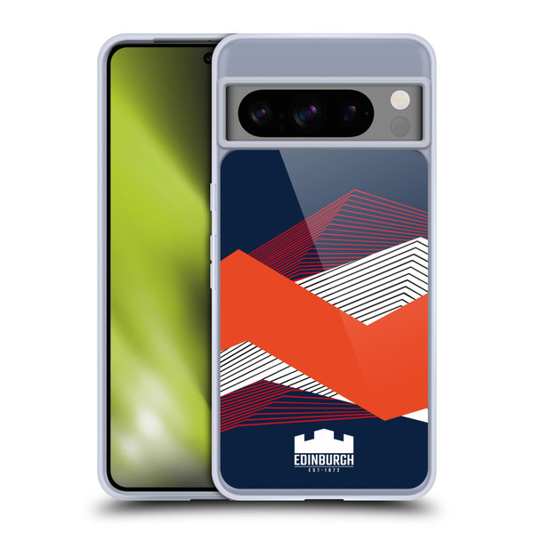 Edinburgh Rugby Graphics Shapes Soft Gel Case for Google Pixel 8 Pro