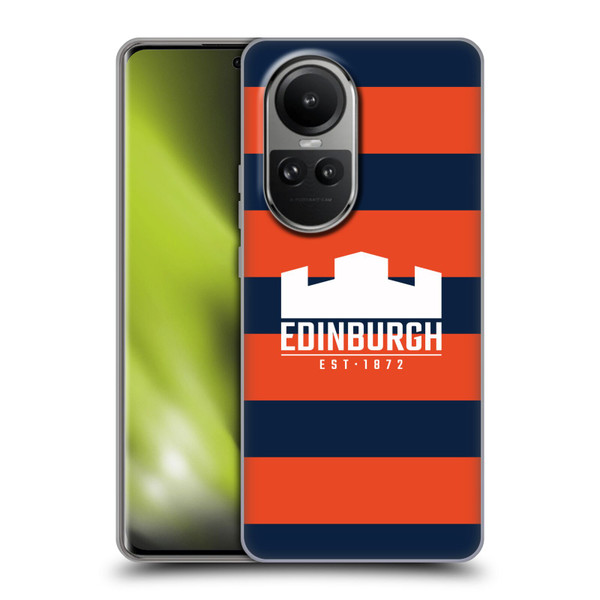 Edinburgh Rugby Graphics Stripes Soft Gel Case for OPPO Reno10 5G / Reno10 Pro 5G