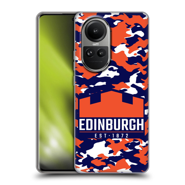 Edinburgh Rugby Logo 2 Camouflage Soft Gel Case for OPPO Reno10 5G / Reno10 Pro 5G
