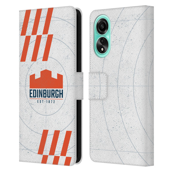 Edinburgh Rugby Logo Art White Leather Book Wallet Case Cover For OPPO A78 4G