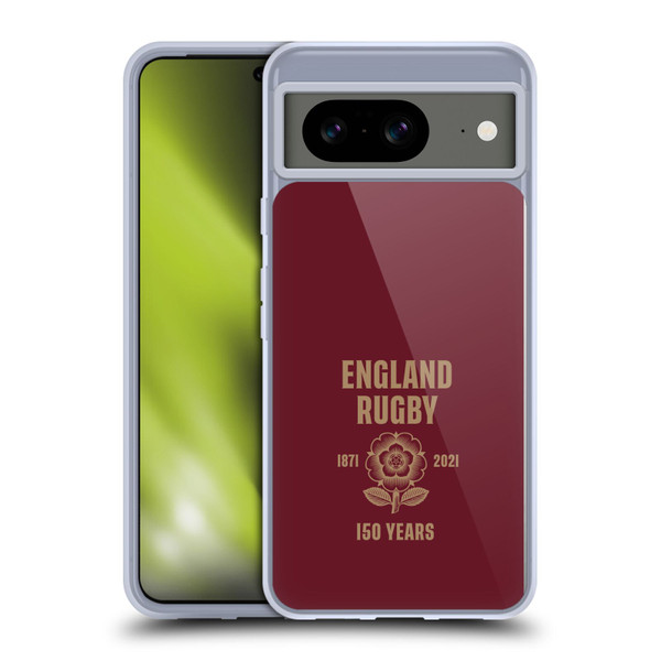 England Rugby Union 150th Anniversary Red Soft Gel Case for Google Pixel 8