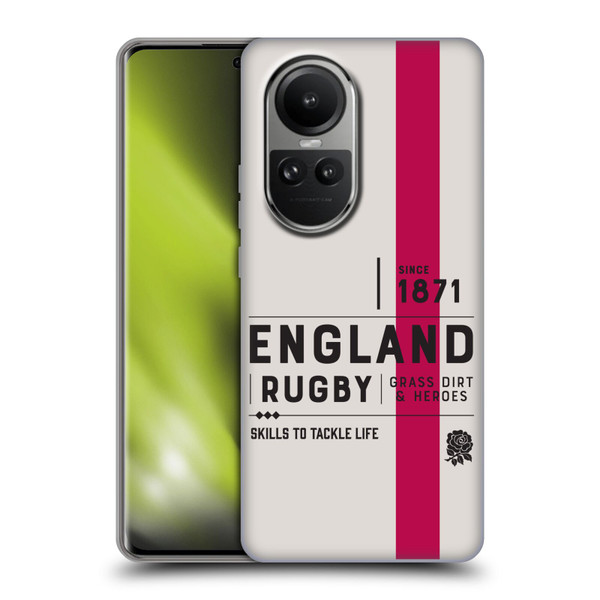England Rugby Union History Since 1871 Soft Gel Case for OPPO Reno10 5G / Reno10 Pro 5G