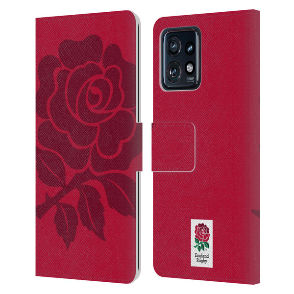 England Rugby Union 2016/17 The Rose Mono Rose Leather Book Wallet Case Cover For Motorola Moto Edge 40 Pro