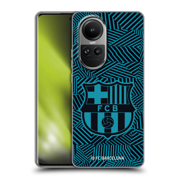FC Barcelona Crest Black Soft Gel Case for OPPO Reno10 5G / Reno10 Pro 5G
