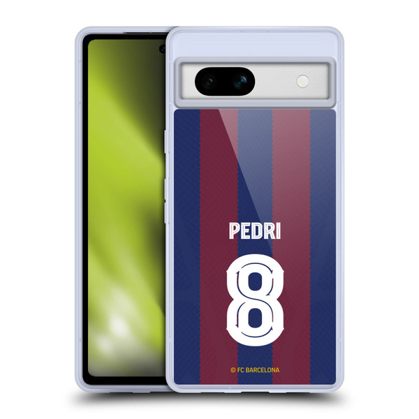 FC Barcelona 2023/24 Players Home Kit Pedri Soft Gel Case for Google Pixel 7a