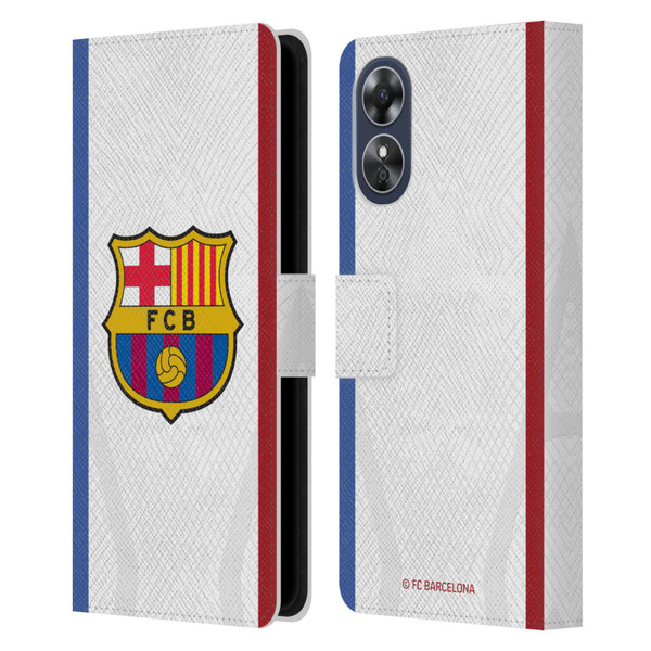 FC Barcelona 2023/24 Crest Kit Away Leather Book Wallet Case Cover For OPPO A17
