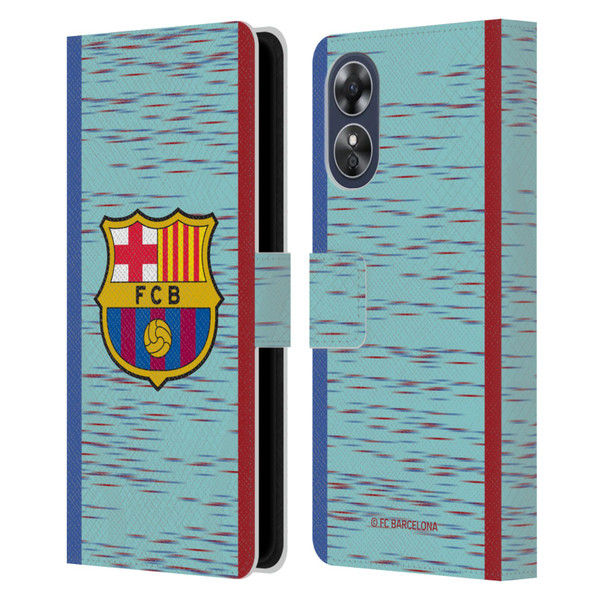 FC Barcelona 2023/24 Crest Kit Third Leather Book Wallet Case Cover For OPPO A17