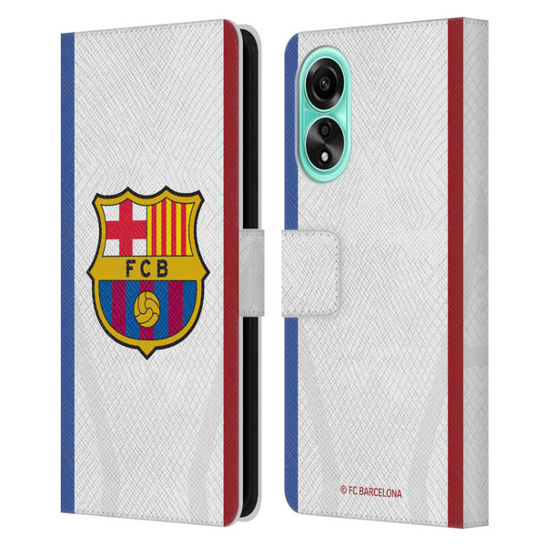 FC Barcelona 2023/24 Crest Kit Away Leather Book Wallet Case Cover For OPPO A78 4G