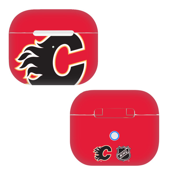 NHL Calgary Flames Oversized Vinyl Sticker Skin Decal Cover for Apple AirPods 3 3rd Gen Charging Case