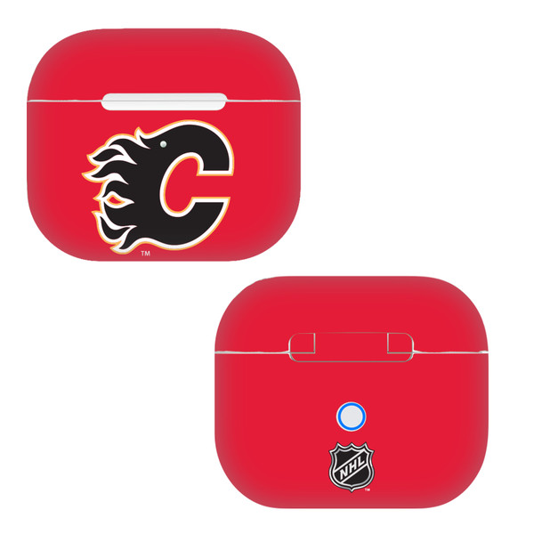 NHL Calgary Flames Plain Vinyl Sticker Skin Decal Cover for Apple AirPods 3 3rd Gen Charging Case