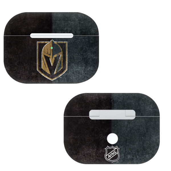 NHL Vegas Golden Knights Half Distressed Vinyl Sticker Skin Decal Cover for Apple AirPods Pro Charging Case