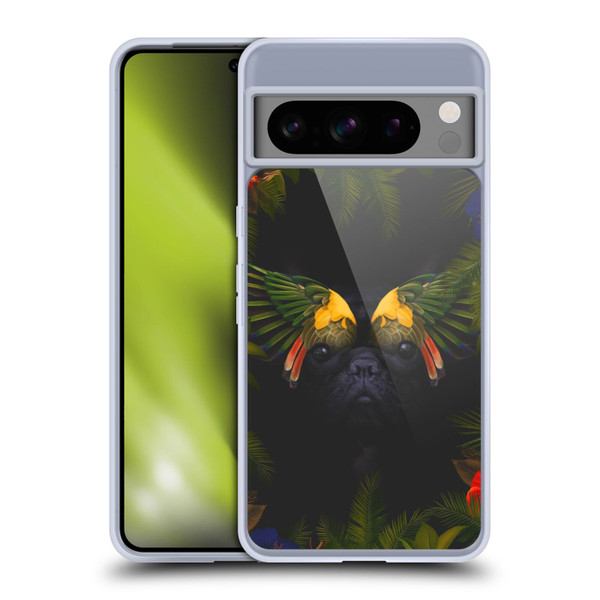 Klaudia Senator French Bulldog 2 Bird Feathers Soft Gel Case for Google Pixel 8 Pro