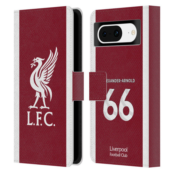 Liverpool Football Club 2023/24 Players Home Kit Trent Alexander-Arnold Leather Book Wallet Case Cover For Google Pixel 8