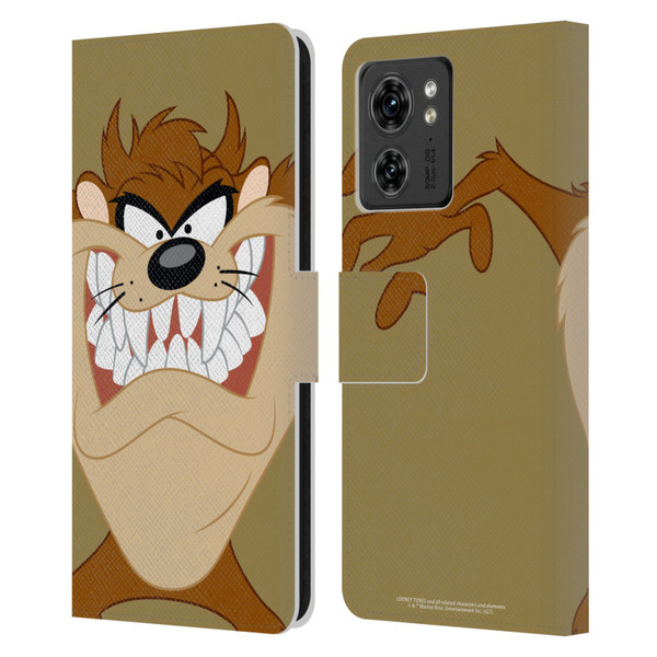 Looney Tunes Characters Tasmanian Devil Leather Book Wallet Case Cover For Motorola Moto Edge 40