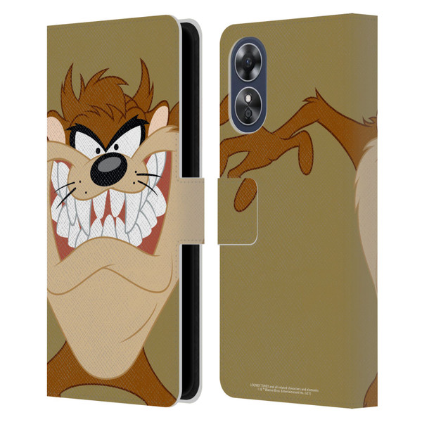 Looney Tunes Characters Tasmanian Devil Leather Book Wallet Case Cover For OPPO A17