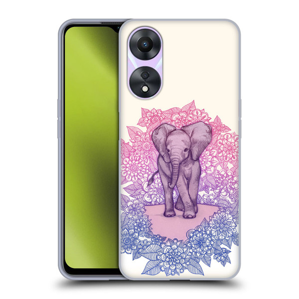 Micklyn Le Feuvre Animals Cute Baby Elephant Soft Gel Case for OPPO A78 4G