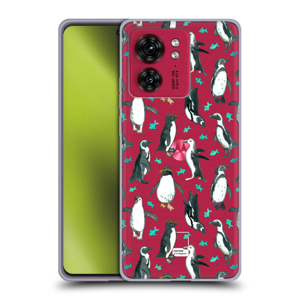 Micklyn Le Feuvre Animals 2 Little Penguins And Fish Soft Gel Case for Motorola Moto Edge 40