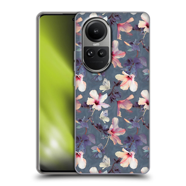 Micklyn Le Feuvre Florals Butterflies and Hibiscus Soft Gel Case for OPPO Reno10 5G / Reno10 Pro 5G