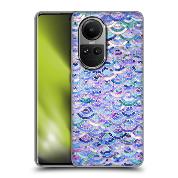 Micklyn Le Feuvre Marble Patterns Mosaic In Amethyst And Lapis Lazuli Soft Gel Case for OPPO Reno10 5G / Reno10 Pro 5G