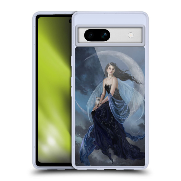 Nene Thomas Crescents Moon Indigo Fairy Soft Gel Case for Google Pixel 7a