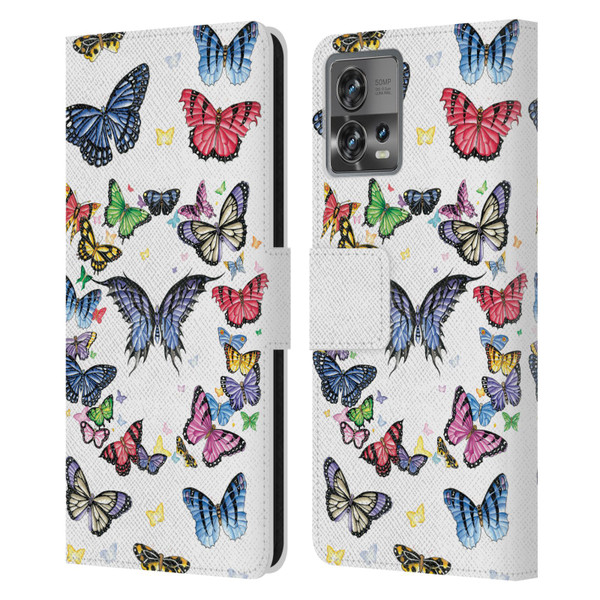 Nene Thomas Art Butterfly Pattern Leather Book Wallet Case Cover For Motorola Moto Edge 30 Fusion