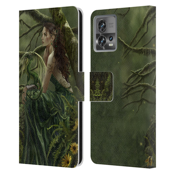 Nene Thomas Deep Forest Queen Fate Fairy With Dragon Leather Book Wallet Case Cover For Motorola Moto Edge 30 Fusion