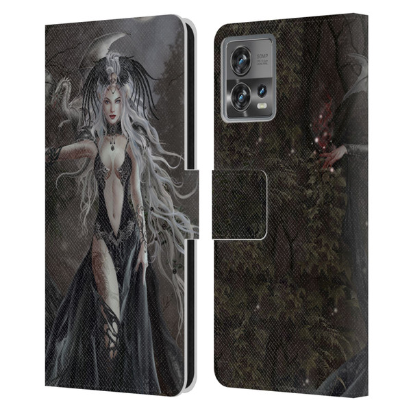 Nene Thomas Gothic Skull Queen Of Havoc Dragon Leather Book Wallet Case Cover For Motorola Moto Edge 30 Fusion