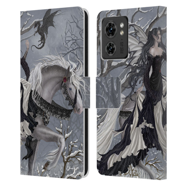 Nene Thomas Winter Has Begun Snow Fairy Horse With Dragon Leather Book Wallet Case Cover For Motorola Moto Edge 40